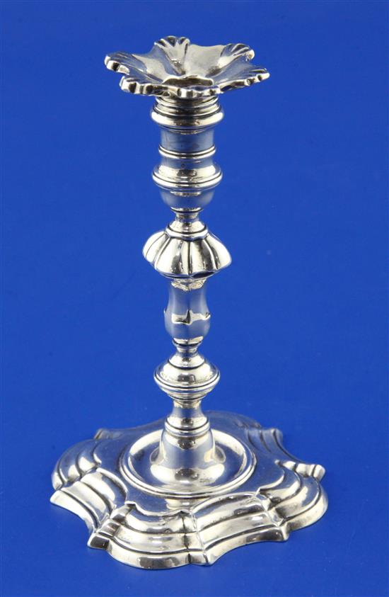 A George II silver taperstick by William Gould, 4.5 oz.